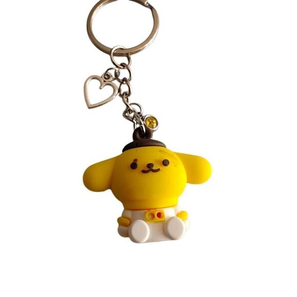 Pompompurin Kawaii Hello Kitty Charm Keychain - Picture 1 of 4